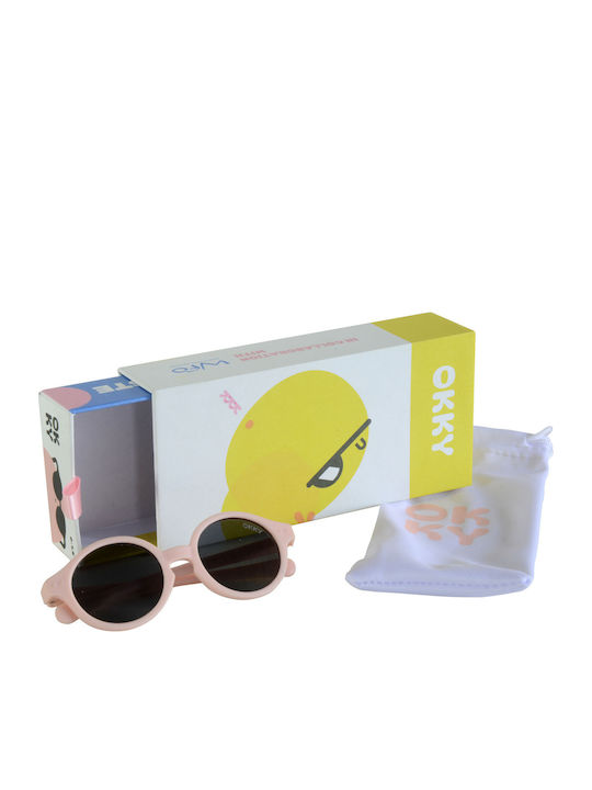 Okky Στρογγυλά Βρεφικά Γυαλιά Ηλίου με Polarized Φακό Ροζ