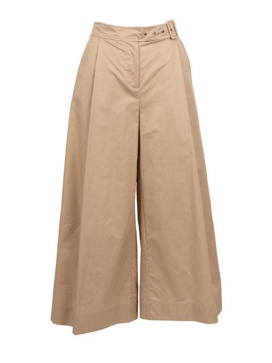 Women's High Waist Beige Pantaloons