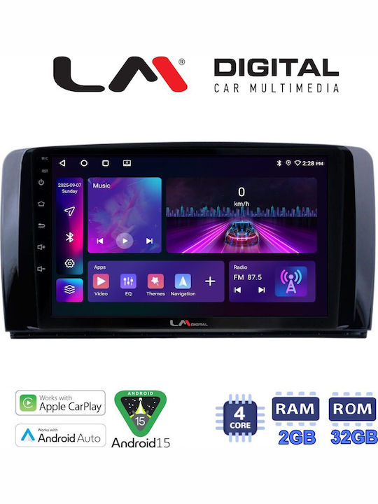 LM Digital Auto-Audiosystem für Mercedes-Benz R-Klasse 2006>2014 Bluetooth USB Eingebautes Wi-Fi GPS Apple CarPlay Android Auto