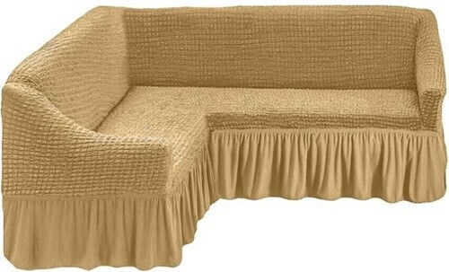 Rebeka Home Ελαστικό Κάλυμμα Γωνιακού Καναπέ Beige