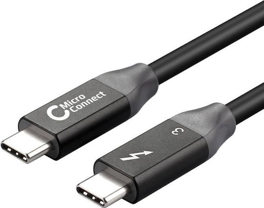 Microconnect USB 3.2 Video Cable USB-C male - USB-C 240W PD Μαύρο 1m TB3010