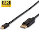 Unitek Cable DisplayPort male - 1m Μαύρο (DP-MMG-100MBV1.4)
