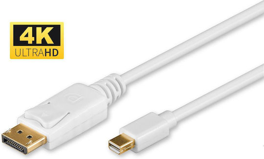 Microconnect Cable DisplayPort male - 2m Λευκό (DP-MMG-180M)
