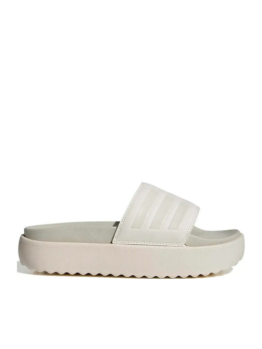 Adilette Slides Slides με Πλατφόρμα σε Μπεζ Χρώμα