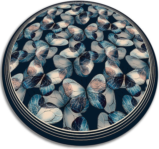 Tulup Кръгло Кухненско Килимче 70x70cm 010260360860000019738 Пеперуди