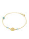 Daskalakis Kids Bracelet from Gilded Silver with Evil Eye