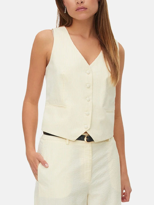 Vero Moda White Γυναικείο Γιλέκο