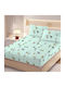 Pucioasa Set Cearceafuri De Pat Super Duble Cu Hugger Din Cauciuc 160x200cm Verde Cu Buline (3 Buc)
