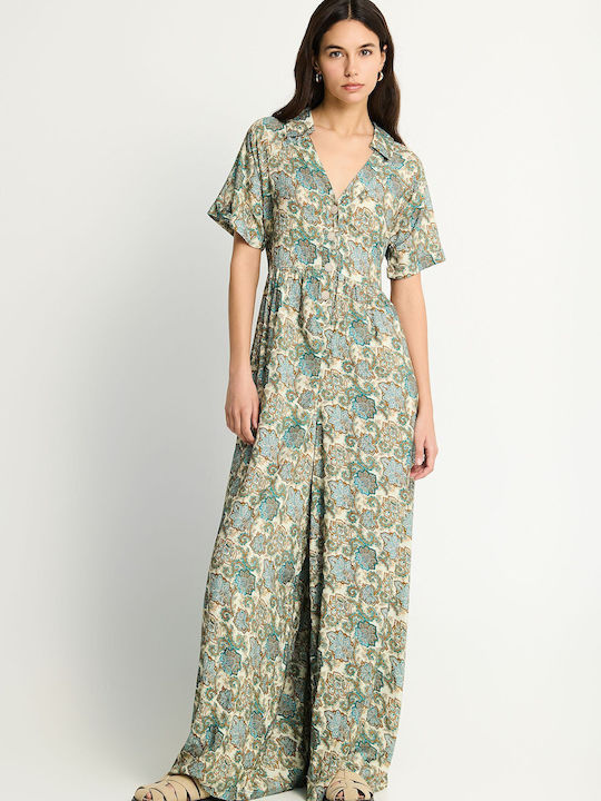 Women's Short Sleeve Floral Jumpsuit
