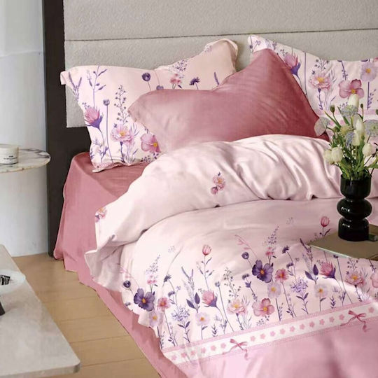 Pucioasa Duvet Cover Set 200x230cm Double With 4 Pillowcases & 1 Bed Sheet Wildflowers