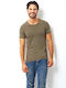 Men's Short Sleeve Green-Khaki Undershirt