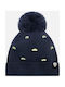 Kinder Beanie Gestrickt Blau