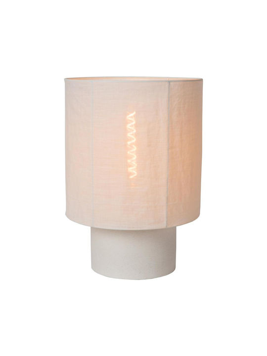 Lucide Lightning Tissaja Πορτατίφ για Ντουί E27 με Λευκό Καπέλο και Βάση