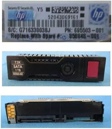 HP 1TB HDD Σκληρός Δίσκος 3.5" SATA III 7200rpm με 32MB Cache για Server 858648-001
