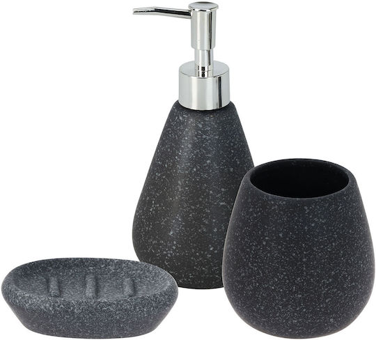 MRShome MRShome Badezimmerzubehör-Set Metall Grau 3 Stücke