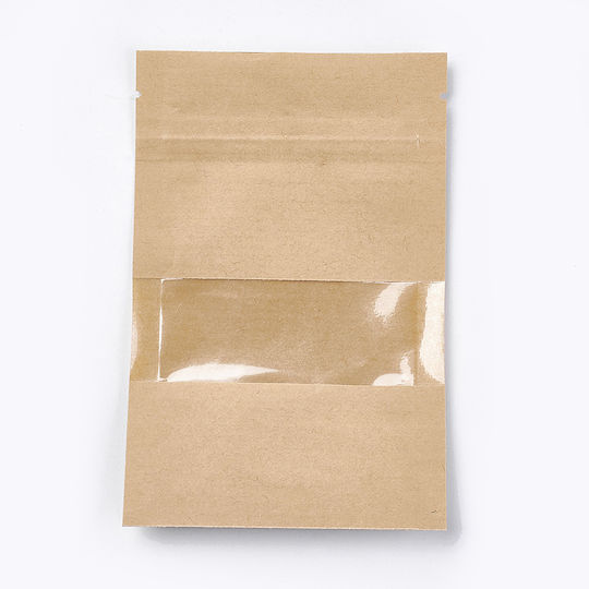 Pungi Tip Doy-pack Zip Kraft 14x10cm 25 bucăți
