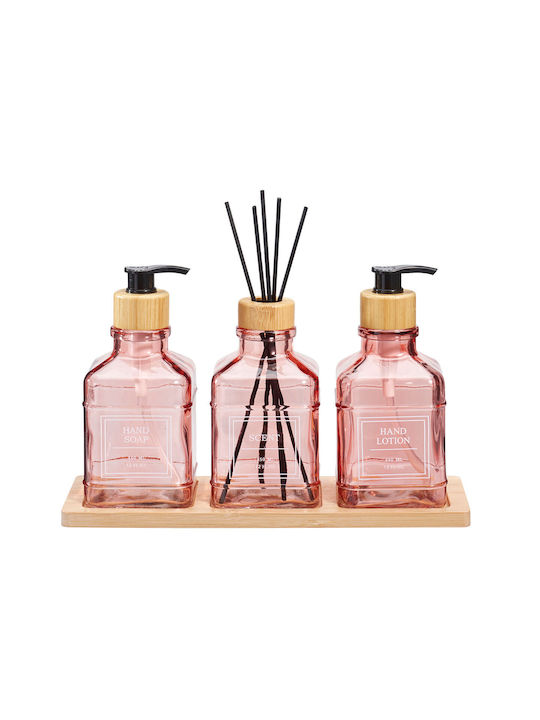 MRShome Spender Küche Glas Rosa 350ml