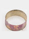 Women's Handcuff Bracelet with Flower Design 2082-Lilac