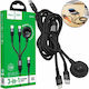 Hoco Braided USB to Type-C / Lightning Cable Μαύρο 1.2m CW64