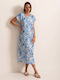 Midi Damenkleid Blau