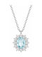 Jools Necklace Talisman Rosette Silver With Zircon