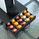 Suport Capsule Cafea Nespresso 50 Capsule Sertar Metalic Organizator Negru Mat Espressor