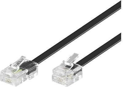 Microconnect Cablu Telefonic Flat RJ11 6P4C 1m Negru (MPK451S)