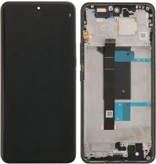 OLED Ersatzbildschirm mit Touch-Mechanismus und Rahmen für Xiaomi Redmi Note 15 Pro 5G Schwarz