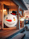Weihnachtslaterne aus Papier 30 cm SNowman Design