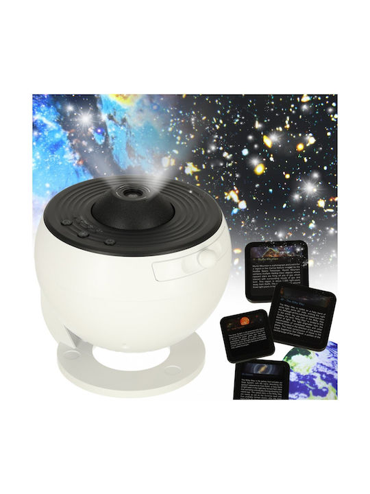 ikonka Lumină Led Pentru Copii Proiector Negru 11.5x11x11cm