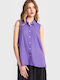 Без Ръкави Дамска Риза Dusty Lavender FBL013-101-05-Dusty-Lavender