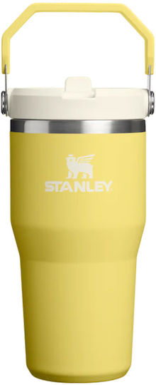Stanley IceFlow Flip Straw 2.0 Handled Tumbler Θερμός BPA Free 590ml Daffodil με Καλαμάκι και Λαβή