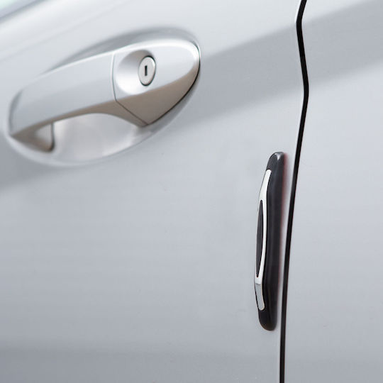Car Door Edge Protection Set 4 Pcs Door Guard Strip Self-adhesive Black Pvc