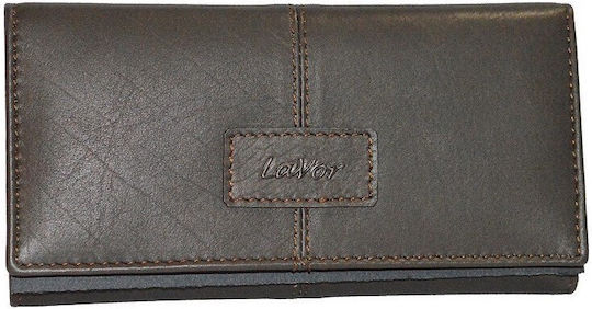 Lavor Tobacco Pouch Made of Artificial Leather with Button Brown