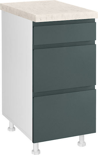 D40 3f B Floor Kitchen Dresser Green 40x60x85cm