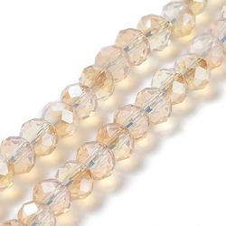 Swarovski Style Crystal Beads Honey Transparent Iridescent 6mm 85pcs