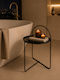 Round Side Table Metal Black W40xL40xH65cm