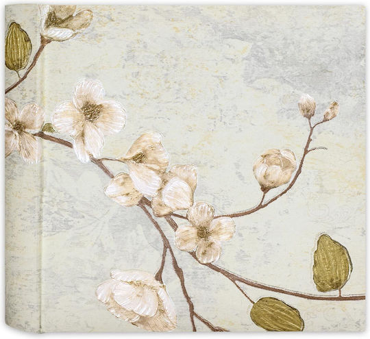 Jardin Binding Album Box 24x24 Cm 40 Pages White Cardboard Rice Paper Album Jardin Cream 24x24