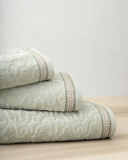 Nima Bath Towels Set 3 pcs Mandala Green Weight 480gsm