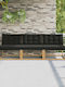Three-Seater Outdoor Wooden Sofa With Cushions