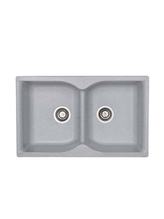 Sanitec 322 Classic Ένθετος Νεροχύτης Inox Μ81xΠ50cm Καφέ
