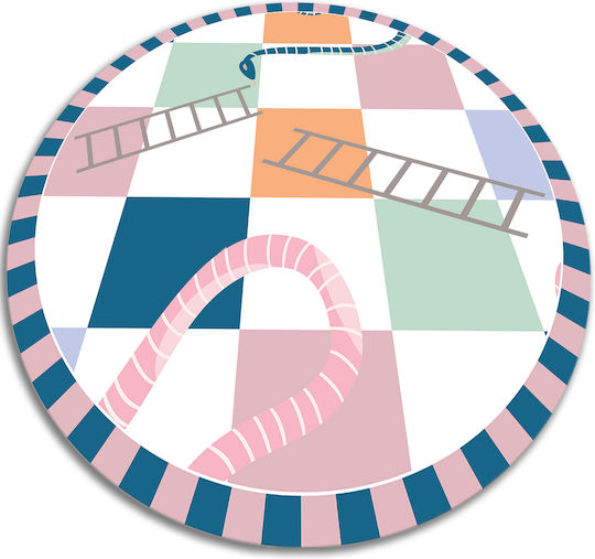 Round Decorative Vinyl Cover Office Ladder Snakes Ø 100 Cm