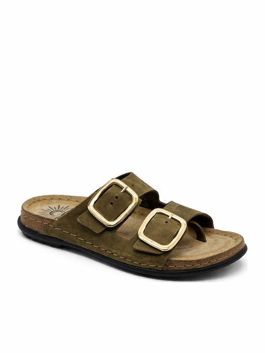 Leather Women's Anatomic Sandals Khaki