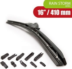 Professional 16 Inch 41 Cm Windshield Wiper Universal Rubber Blade 10 Adapters Rain Storm