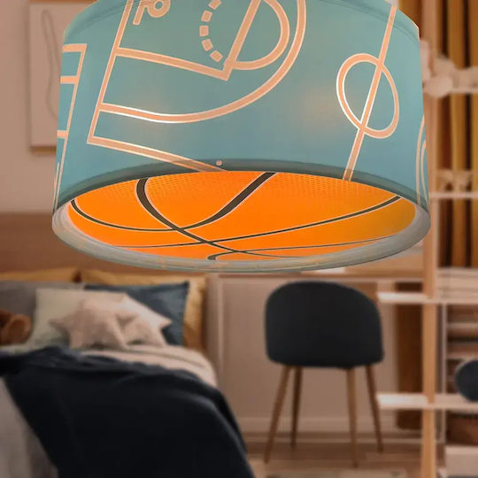 Ango Sports Basket Einfaches Licht Kinderzimmer-Deckenleuchte 15W mit E27 Lampensockel Hellblau