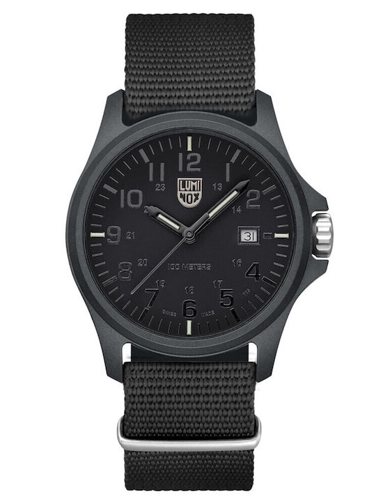 Luminox Carbonox Мъжки Часовник На Батерия С Черна Текстилна Каишка
