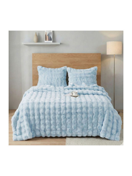 Olia Home Κουβέρτα Γούνινη Μονή 160x200εκ. Ice ...