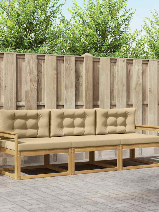 vidaXL Outdoor Sofa Tree-Seater with Cushions 2...