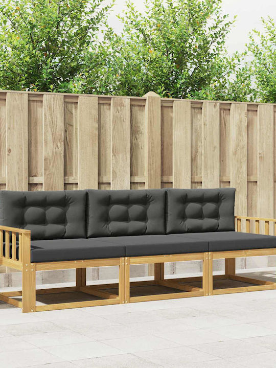 vidaXL Outdoor Sofa Tree-Seater with Cushions 2...