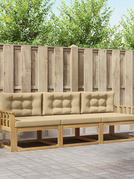 vidaXL Outdoor Sofa Tree-Seater with Cushions 249.5x83x73cm